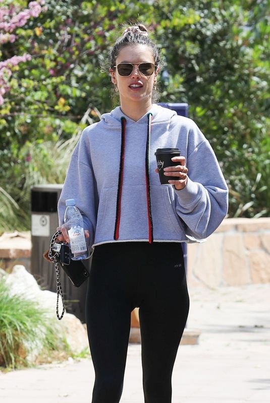 ALESSANDRA AMBROSIO Heading to a Gym in Malibu 04/03/2019