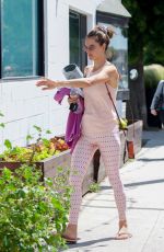 ALESSANDRA AMBROSIO Heading to Yoga Class in Brentwood 04/08/2019
