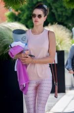 ALESSANDRA AMBROSIO Heading to Yoga Class in Brentwood 04/08/2019
