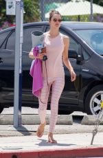 ALESSANDRA AMBROSIO Heading to Yoga Class in Brentwood 04/08/2019