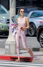 ALESSANDRA AMBROSIO Heading to Yoga Class in Brentwood 04/08/2019