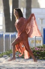 ALESSANDRA AMBROSIO on the Set of a Photoshoot in Santa Monica 04/11/2019