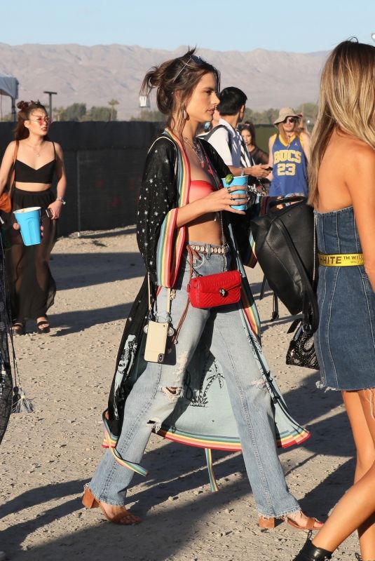 ALESSANDRA AMBROSIO Out at 2019 Coachella Valley Music and Arts Festival in Indio 04/12/2019