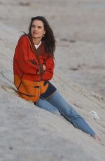 ALESSANDRA AMBROSIO Out at a Beach in Malibu 04/02/2019