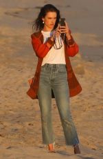 ALESSANDRA AMBROSIO Out at a Beach in Malibu 04/02/2019