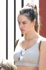 ALESSANDRA AMBROSIO Shopping Flowers Out in Brentwood 04/01/2019