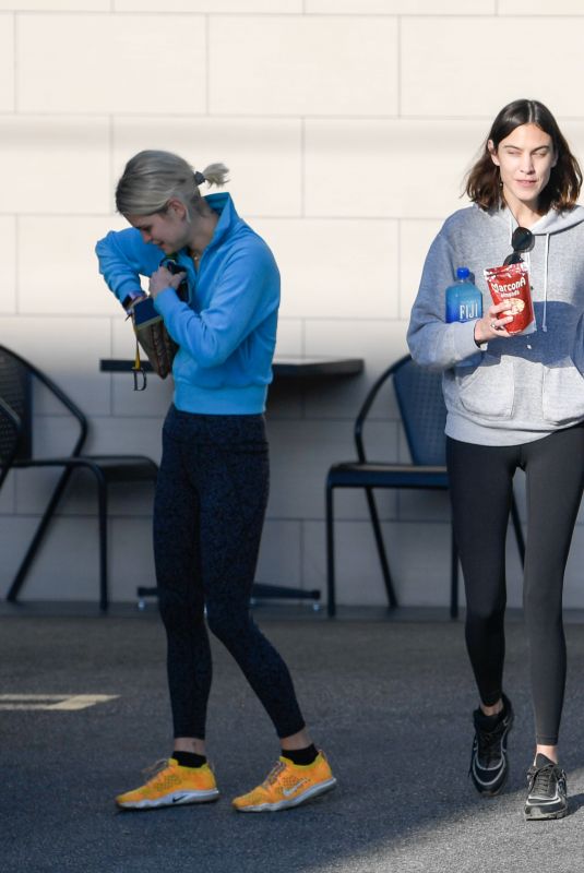 ALEXA CHUNG and PIXIE GELDOF Leaves Griffith Park 04/09/2019