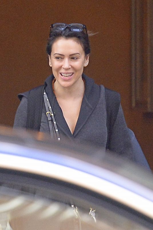 ALYSSA MILANO Leaves Her Hotel in New York 04/10/2019