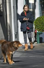 AMANDA SEYFRIED Out with Her Dog in New York 04/02/2019