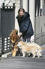 AMANDA SEYFRIED Out with Her Dog in New York 04/02/2019
