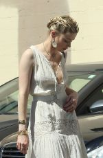 AMBER HEARD Heading to a Business Meeting in Los Angeles 04/07/2019