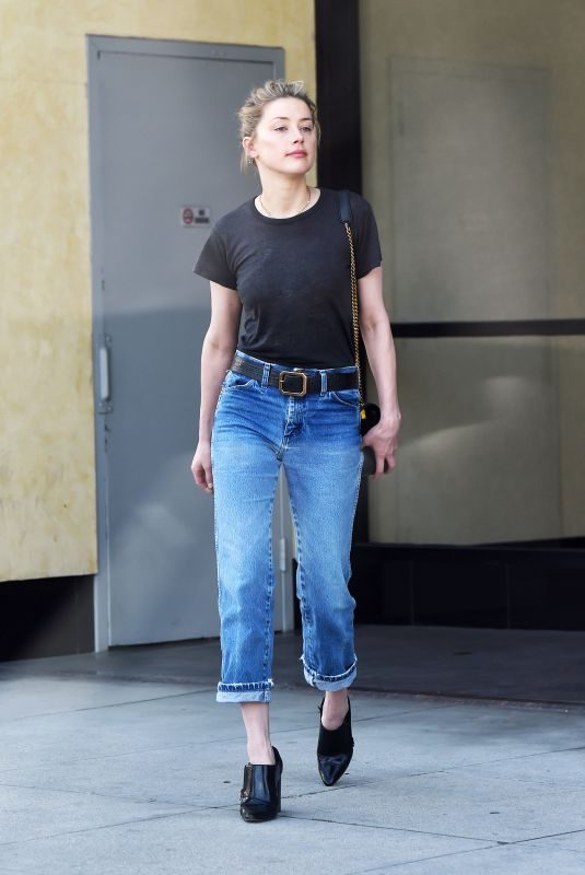AMBER HEARD in Denim Out and About in Los Angeles 04/03/2019
