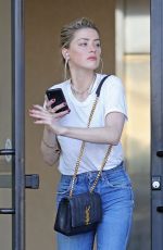 AMBER HEARD in Jeans at a Lawyer