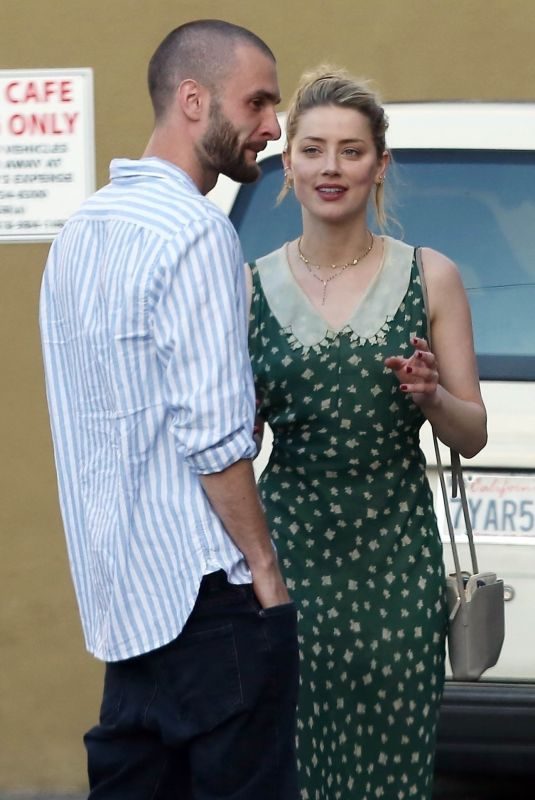 AMBER HEARD Leaves Mantee Cafe in Studio City 04/13/2019