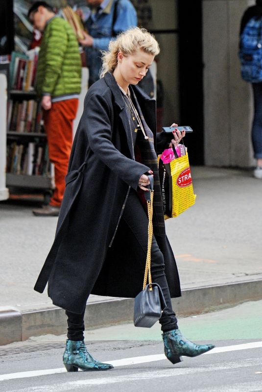 AMBER HEARD Out Shopping in New York 04/30/2019