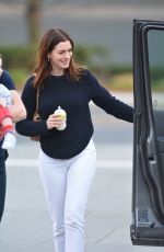 ANNE HATHAWAY and Adam Shulman Out in Stamford 04/23/2019