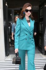 ANNE HATHAWAY Arrives at Radio 6 in London 04/17/2019