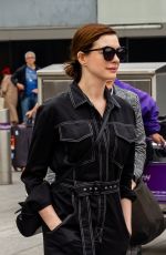 ANNE HATHAWAY at Heathrow Airport in London 04/08/2019