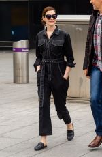 ANNE HATHAWAY at Heathrow Airport in London 04/08/2019