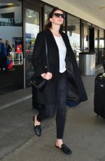 ANNE HATHAWAY at LAX Airport in Los Angeles 04/03/2019