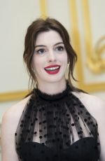 ANNE HATHAWAY at The Hustle Press Conference in New York 04/28/2019
