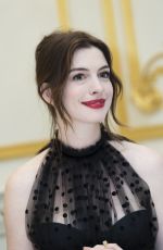 ANNE HATHAWAY at The Hustle Press Conference in New York 04/28/2019