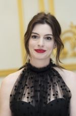 ANNE HATHAWAY at The Hustle Press Conference in New York 04/28/2019
