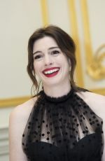 ANNE HATHAWAY at The Hustle Press Conference in New York 04/28/2019