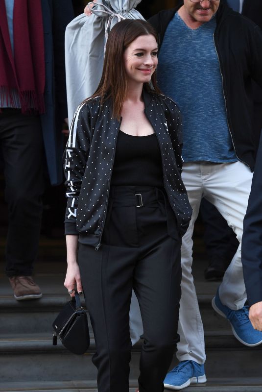 ANNE HATHAWAY Out and About in London 04/18/2019