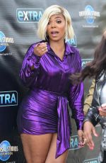 ASHANTI on the Set of Extra in Universal City 04/15/2019