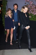 ASHLEY BENSON and CARA DELEVINGNE Leaves Tribeca Film Festival Artists Dinner Hosted by Chanel 04/29/2019