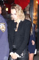 ASHLEY BENSON and CARA DELEVINGNE Leaves Tribeca Film Festival Artists Dinner Hosted by Chanel 04/29/2019