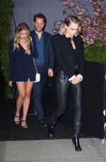 ASHLEY BENSON and CARA DELEVINGNE Leaves Tribeca Film Festival Artists Dinner Hosted by Chanel 04/29/2019