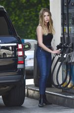 ASHLEY BENSON at a Gas Station in Los Angeles 04/26/2019