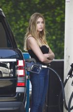 ASHLEY BENSON at a Gas Station in Los Angeles 04/26/2019