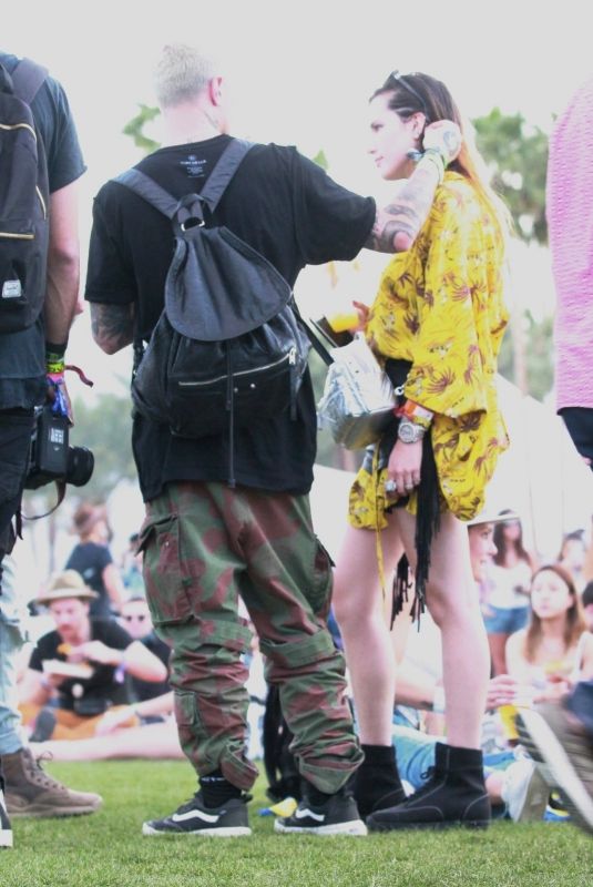 BELLA THORNE Out at Coachella in Indio 04/17/2019