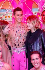 CARA DELEVINGNE and ASHLEY BENSON Poses with Moulin Rouge Dancers in Paris 04/09/2019