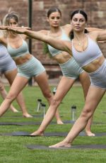 CHRISTINE MCGUINESS, CALLY JANE BEECH, SARAH JAYNE DUNN and Others at Yoga Session at Peckforton Castle in Cheshire 04/23/2019