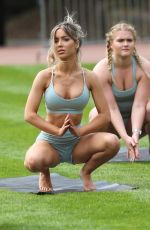 CHRISTINE MCGUINESS, CALLY JANE BEECH, SARAH JAYNE DUNN and Others at Yoga Session at Peckforton Castle in Cheshire 04/23/2019