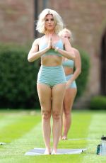 CHRISTINE MCGUINESS, CALLY JANE BEECH, SARAH JAYNE DUNN and Others at Yoga Session at Peckforton Castle in Cheshire 04/23/2019