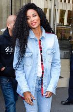 CIARA in Double Denim Out in New York 04/04/2019