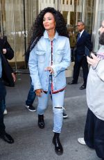 CIARA in Double Denim Out in New York 04/04/2019