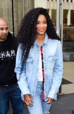CIARA in Double Denim Out in New York 04/04/2019