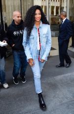 CIARA in Double Denim Out in New York 04/04/2019