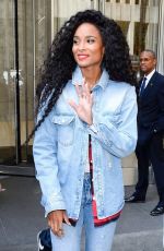 CIARA in Double Denim Out in New York 04/04/2019