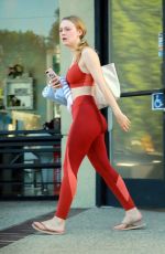 DAKOTA FANNING at a Gym in Los Angeles 04/09/2019