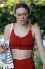 DAKOTA FANNING at a Gym in Los Angeles 04/09/2019