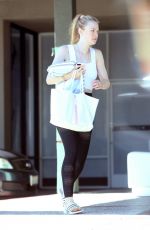 DAKOTA FANNING at a Gym in Los Angeles 04/17/2019