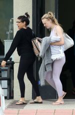 DAKOTA FANNING in Tights Leaves a Gym in Los Angeles 04/03/2019