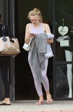 DAKOTA FANNING in Tights Leaves a Gym in Los Angeles 04/03/2019